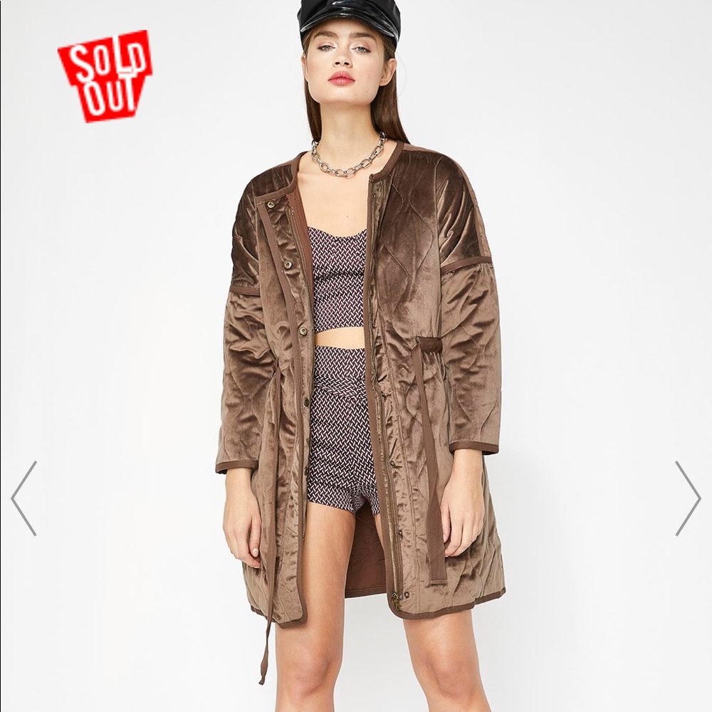 Lucid dreamer velvet brown jacket NWT xs